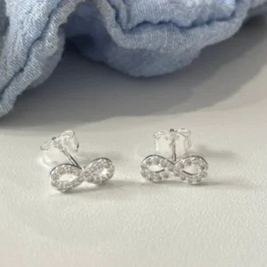 ต่างหูเงินแท้ อินฟินิตี้เพชร