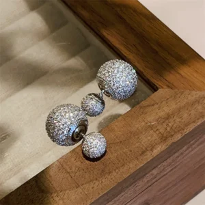 ต่างหูเพทายหรูหรา ระดับไฮเอนด์ แบบเรียบง่าย