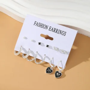 ต่างหูแฟชั่น เวอร์ชั่นเกาหลีน่ารัก เซ็ต 3 คู่